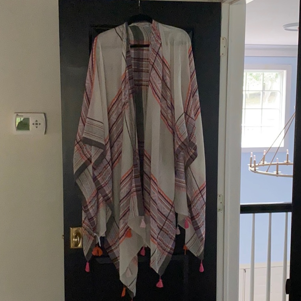 Free People Tassel Fringe Wrap OS